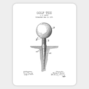 GOLF TEE patent Sticker